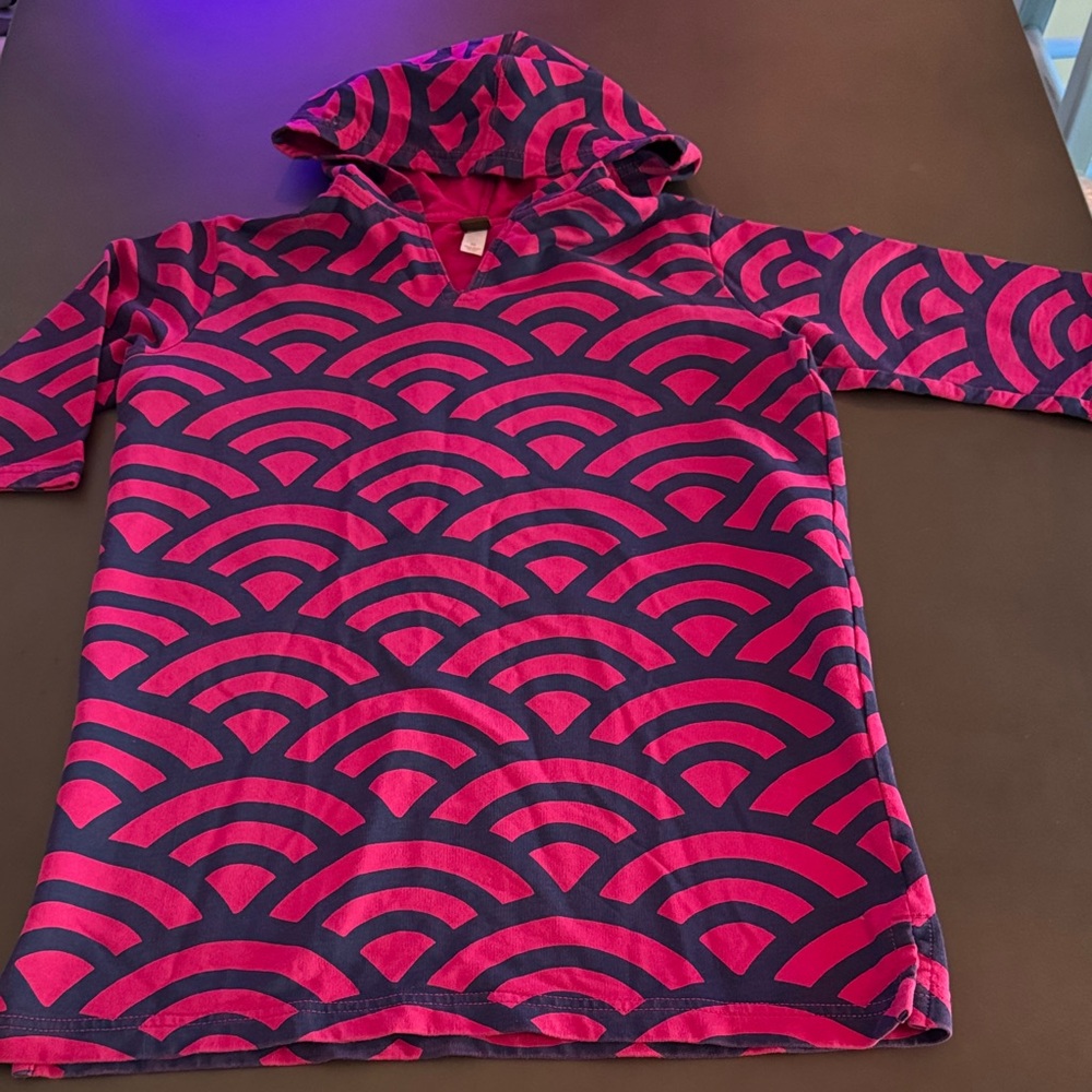 Pink and Black Patterned Hoodie